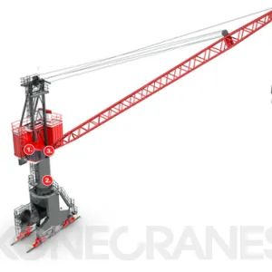 Floating dock crane